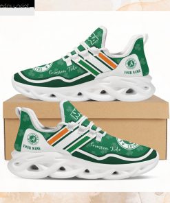 Alabama Crimson Tide NCAA Logo St. Patrick's Day Shamrock Custom Name Clunky Max Soul Shoes Sneakers For Mens Womens