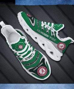 Alabama Crimson Tide NCAA St. Patrick's Day Shamrock Custom Name Clunky Max Soul Shoes Sneakers For Mens Womens