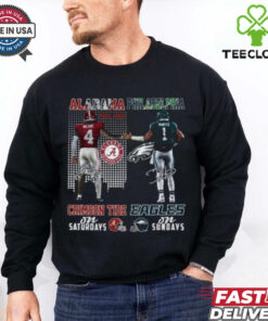 Alabama Crimson Tide On Saturday – Philadelphia Eagles On Sunday Signature Unisex T Shirt