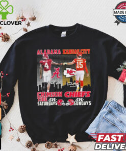 Alabama Crimson Tide On Saturdays X Kansas City Chiefs On Sundays Shirt