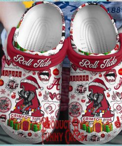 Alabama Crimson Tide Roll Tide Christmas Crocs