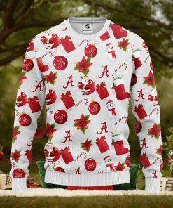 Alabama Crimson Tide Santa Claus Snowman Christmas Ugly Sweater 3D Christmas Xmas Sweater