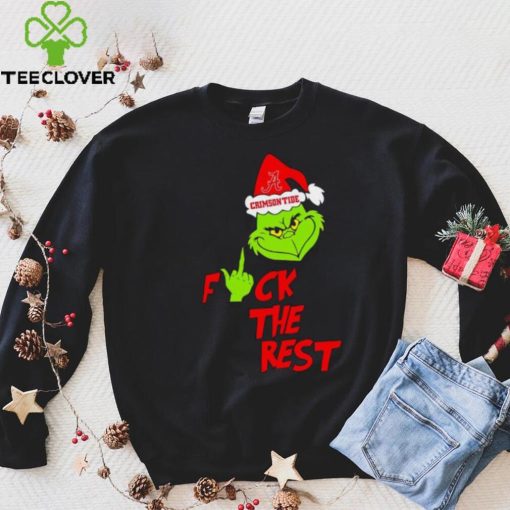 Alabama Crimson Tide Santa Grinch fuck the rest hoodie, sweater, longsleeve, shirt v-neck, t-shirt