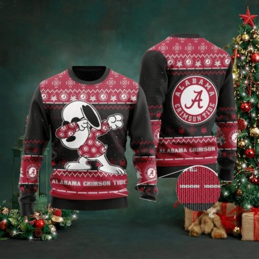 Alabama Crimson Tide Snoopy Dabbing Ugly Christmas Sweater, Ugly Sweater, Christmas Sweaters, Hoodie, Sweatshirt, Sweater