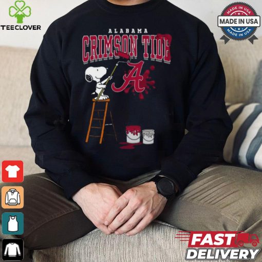 Alabama Crimson Tide Snoopy Painting Shirt