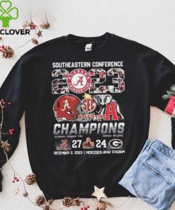 Alabama Crimson Tide Southeastern Conference 2023 Roll Tide Champions Bama 27 24 Georgia Shirt