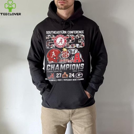 Alabama Crimson Tide Southeastern Conference 2023 Roll Tide Champions Bama 27 24 Georgia Shirt