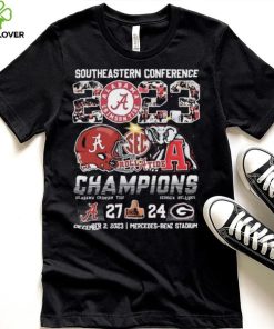 Alabama Crimson Tide Southeastern Conference 2023 Roll Tide Champions Bama 27 24 Georgia Shirt