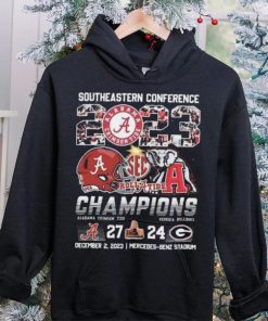 Alabama Crimson Tide Southeastern Conference 2023 Roll Tide Champions Bama 27 24 Georgia Shirt