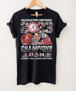 Alabama Crimson Tide Southeastern Conference 2023 Roll Tide Champions Bama 27 24 Georgia Shirt