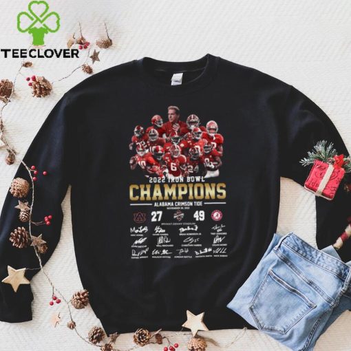 Alabama Crimson Tide Team 2022 Iron bowl Champions signatures hoodie, sweater, longsleeve, shirt v-neck, t-shirt