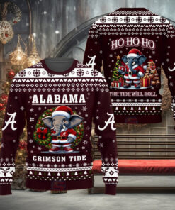 Alabama Crimson Tide The Tide Will Roll Christmas Sweater1