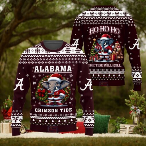 Alabama Crimson Tide The Tide Will Roll Christmas Sweater1