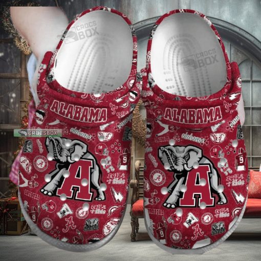 Alabama Crimson Tide Themed Crocs Shoes