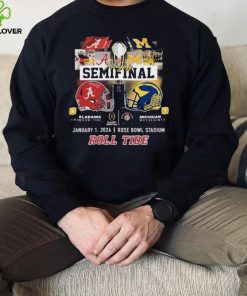 Alabama Crimson Tide Vs Michigan Wolverines CFP Playoff Semifinal Rose Bowl 2024 Roll Tide Shirt