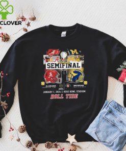 Alabama Crimson Tide Vs Michigan Wolverines CFP Playoff Semifinal Rose Bowl 2024 Roll Tide Shirt