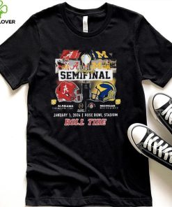 Alabama Crimson Tide Vs Michigan Wolverines CFP Playoff Semifinal Rose Bowl 2024 Roll Tide Shirt