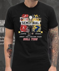 Alabama Crimson Tide Vs Michigan Wolverines CFP Playoff Semifinal Rose Bowl 2024 Roll Tide Shirt