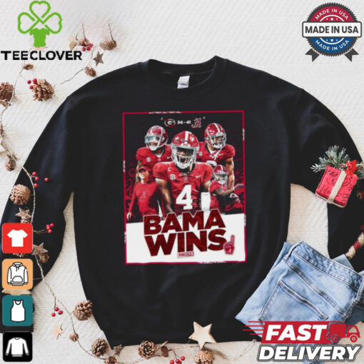 Alabama Crimson Tide Wins 41 34 Bulldogs Football 2024 In Tuscaloosa Final Score Shirt