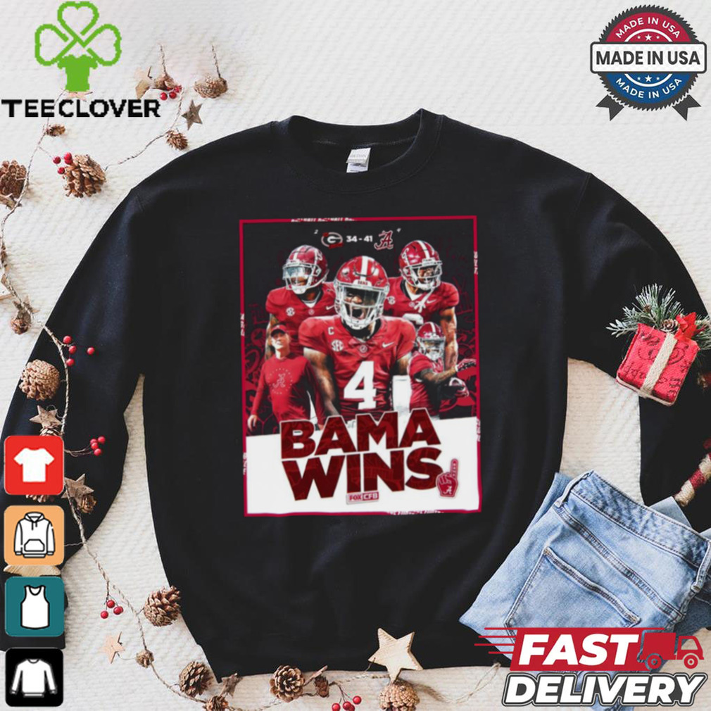Alabama Crimson Tide Wins 41 34 Bulldogs Football 2024 In Tuscaloosa Final Score Shirt Alabama Crimson Tide Wins 41 34 Bulldogs Football 2024 In Tuscaloosa Final Score Shirt