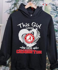 Alabama Crimson Tide this girl loves her Crimson Tide heart sport circle logo shirt