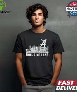 Alabama Skyline 2024 Alabama Crimson Tide Roll Tide Roll Players Name shirt