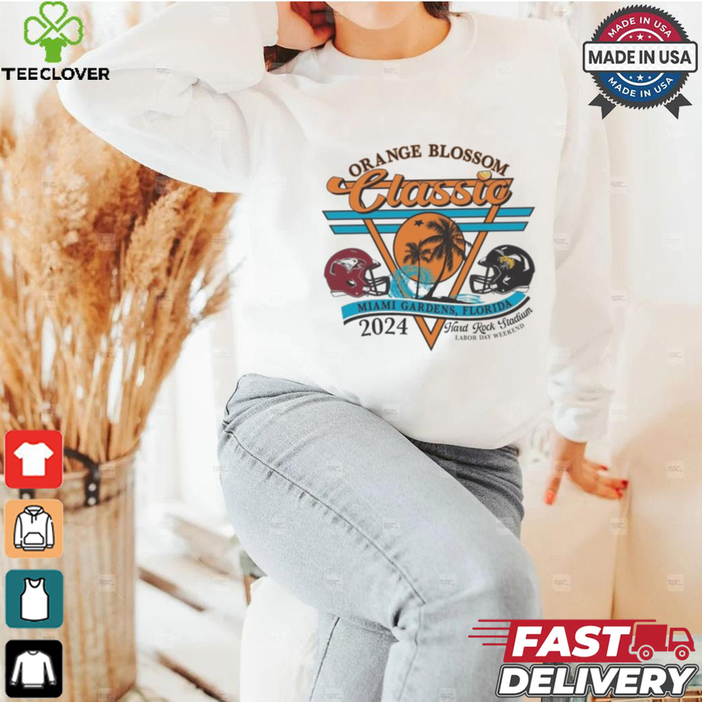 Alabama State Hornets vs. North Carolina Central Eagles Football 2024 Orange Blossom Classic T Shirt Alabama State Hornets vs. North Carolina Central Eagles Football 2024 Orange Blossom Classic T Shirt