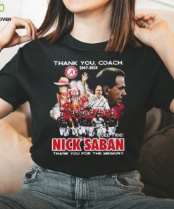 Alabama Thank You Coach Nick Saban 2007 2024 Roll Tide Shirt