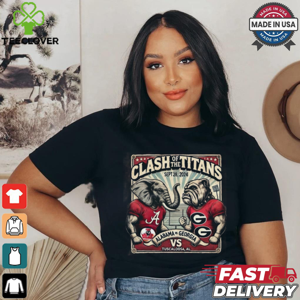 Alabama Vs Georgia Clash Of The Titans Sept 28 2024 T shirt Alabama Vs Georgia Clash Of The Titans Sept 28 2024 T shirt