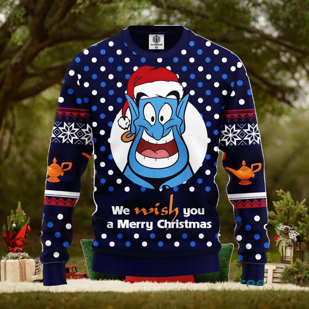 Aladdin And The Magic Lamp Thanksgiving Women Mens Ugly Christmas Sweater Aladdin And The Magic Lamp Thanksgiving Women Mens Ugly Christmas Sweater