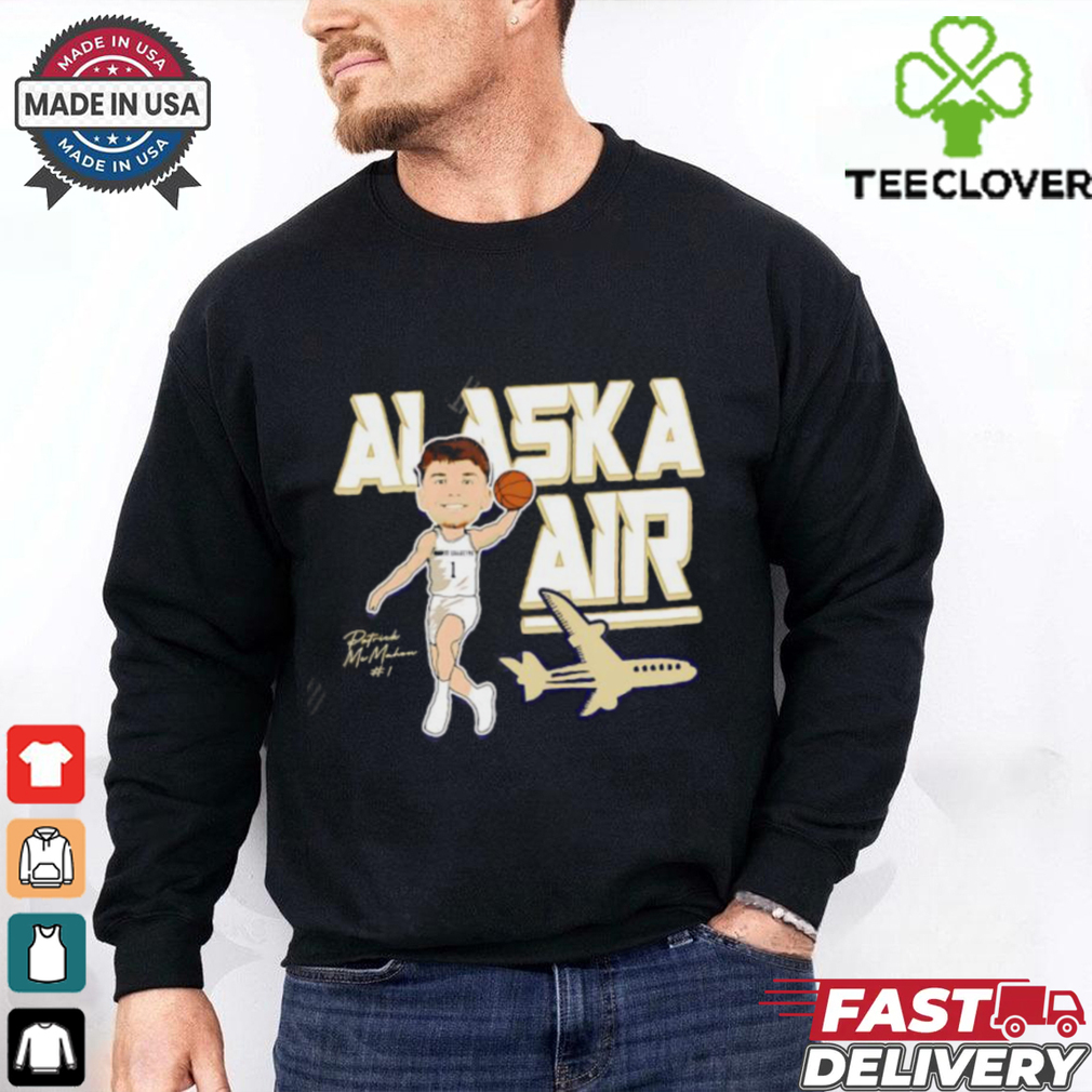 Alaska Air Patrick McMahon cartoon shirt Alaska Air Patrick McMahon cartoon shirt
