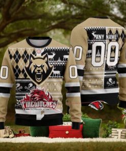 Albany FireWolves Special Design Big Logo Ugly Christmas Sweater