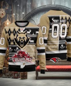 Albany FireWolves Special Design Big Logo Ugly Christmas Sweater