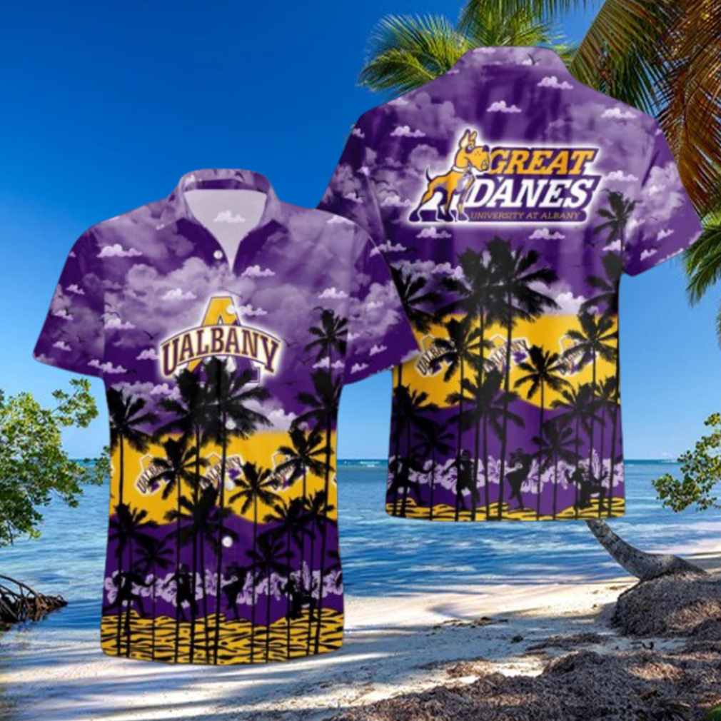 Albany Great Danes Palms Tree Hawaiian Shirt Albany Great Danes Palms Tree Hawaiian Shirt