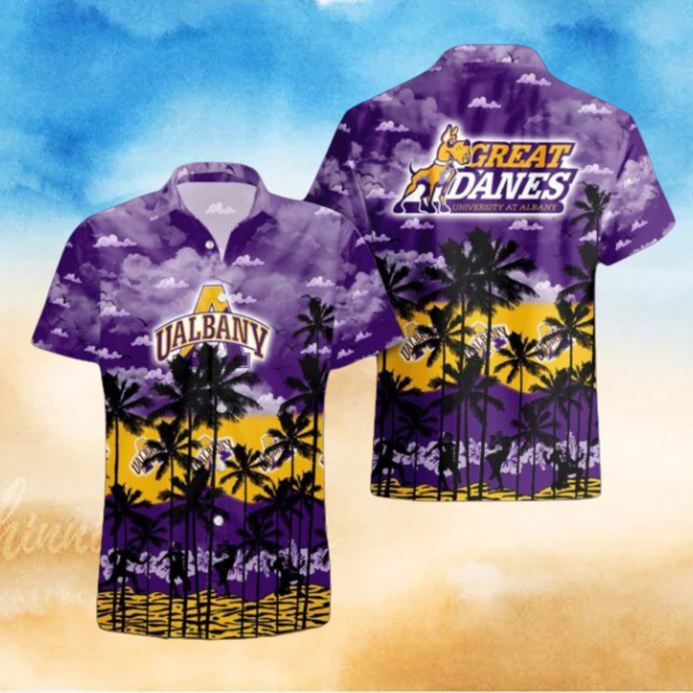 Albany Great Danes Palms Tree Hawaiian Shirt Albany Great Danes Palms Tree Hawaiian Shirt