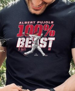 Albert Pujols T Shirt 100 Percent Beast Albert Pujols St Louis MLBPA