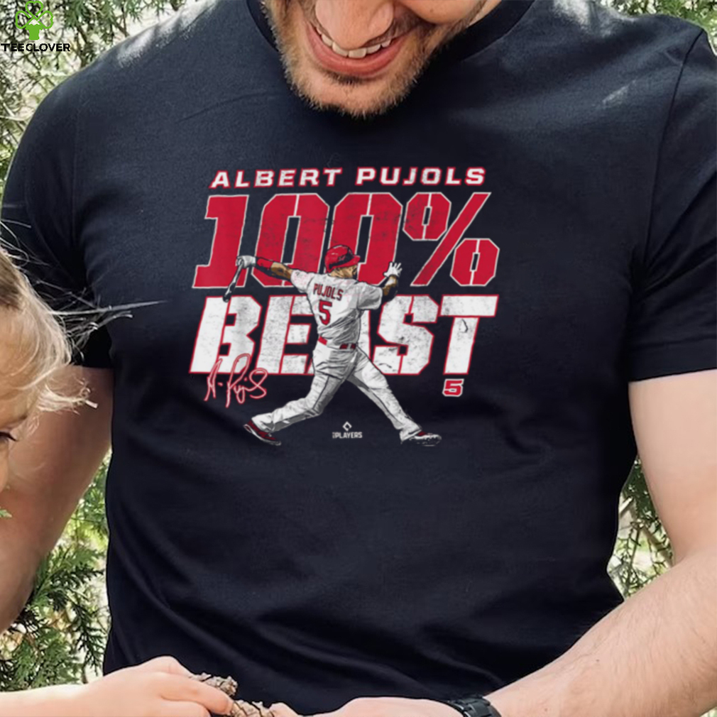 Albert Pujols T Shirt 100 Percent Beast Albert Pujols St Louis MLBPA