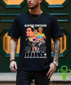 Alberto Contador 20 Years 2003 2023 Thank You For The Memories Signatures Shirt