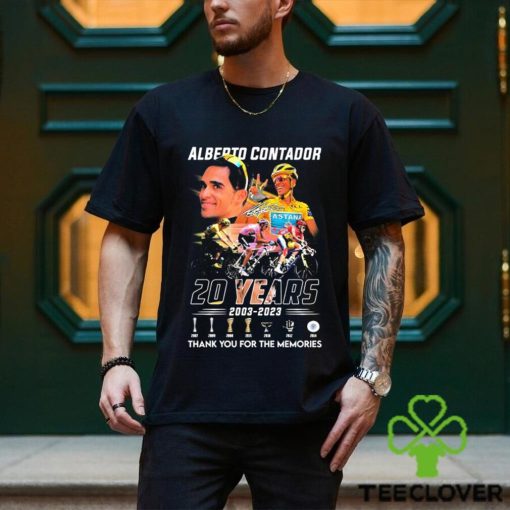 Alberto Contador 20 Years 2003 2023 Thank You For The Memories Signatures Shirt