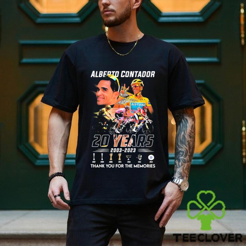 Alberto Contador 20 Years 2003 2023 Thank You For The Memories Signatures Shirt Alberto Contador 20 Years 2003 2023 Thank You For The Memories Signatures Shirt