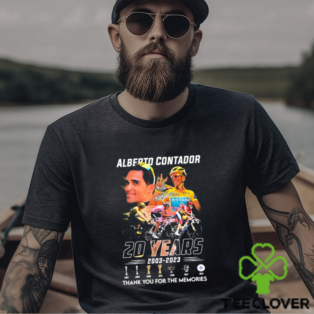 Alberto Contador 20 Years 2003 2023 Thank You For The Memories Signatures Shirt Alberto Contador 20 Years 2003 2023 Thank You For The Memories Signatures Shirt