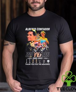 Alberto Contador 20 Years 2003 2023 Thank You For The Memories Signatures Shirt