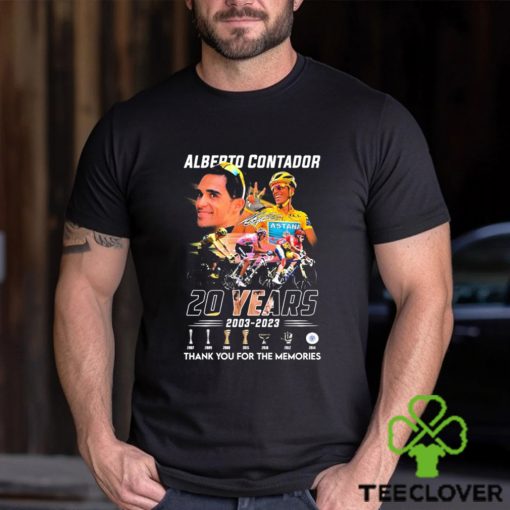 Alberto Contador 20 Years 2003 2023 Thank You For The Memories Signatures Shirt