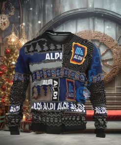 Aldi Logo New Knitted Christmas Sweater Gift For Fans