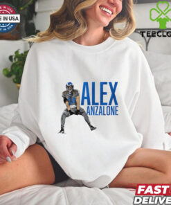 The Alex Anzalone Detroit Lions Grit Pose Shirt captures the spirit of determination and pride, featuring Anzalone in an iconic pose. A must-have for Lions fans to showcase their team loyalty!