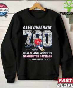 Alex Ovechkin Washington Capitals 700 Goals And Assists Signature Shirt