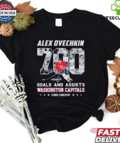 Alex Ovechkin Washington Capitals 700 Goals And Assists Signature Shirt