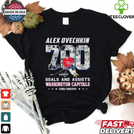 Alex Ovechkin Washington Capitals 700 Goals And Assists Signature Shirt