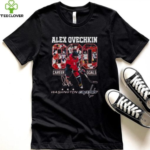 Alex Ovechkin Washington Capitals 800 Career Goals Signature T Shirt