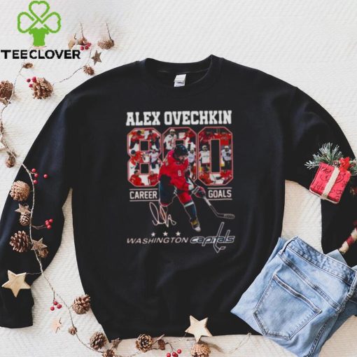 Alex Ovechkin Washington Capitals 800 Career Goals Signature T Shirt